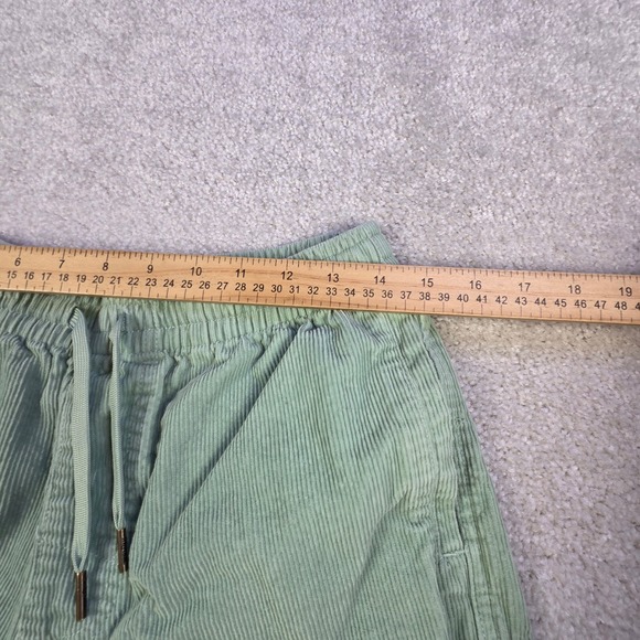 Rhythm Mens Cord Jam Shorts Green Size 30x6 Drawstring Corduroy - Picture 6 of 9